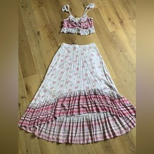 High Low Skirt and Tank Outfit